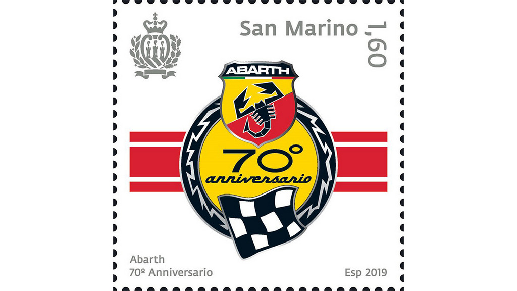 Abarth испечати поштенска марка за 70-годишнината 1 Abarth испечати поштенска марка за 70-годишнината