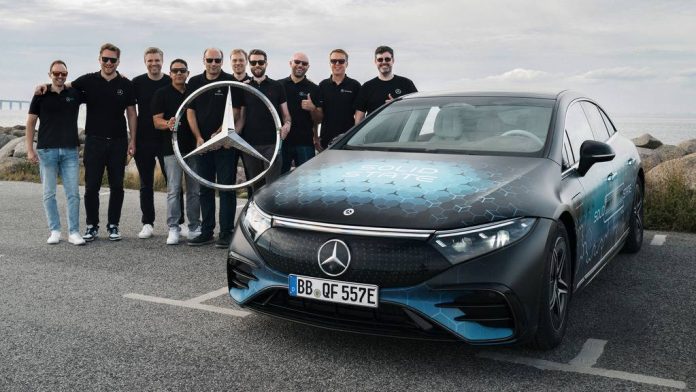 Mercedes-Benz EQS возење до Малме, батерија со цврст електролит 0001