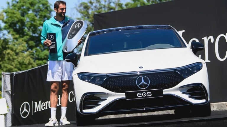 Победникот на тенискиот куп на Mercedes си замина со електричен EQS