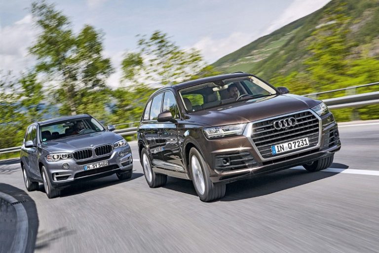 Audi Q7 против BMW X5 на споредбен тест на Auto Bild