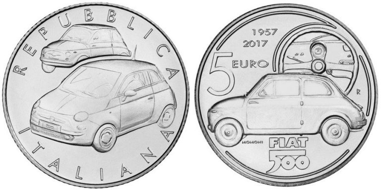fiat 500 srebrena moneta