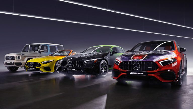 Четири парчиња автомобилска уметност од Mercedes-AMG