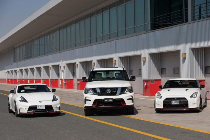 Верзиите Nismo на 370Z, Patrol и GT-R на промоцијата на спортската подмарка на Nissan во Дубаи