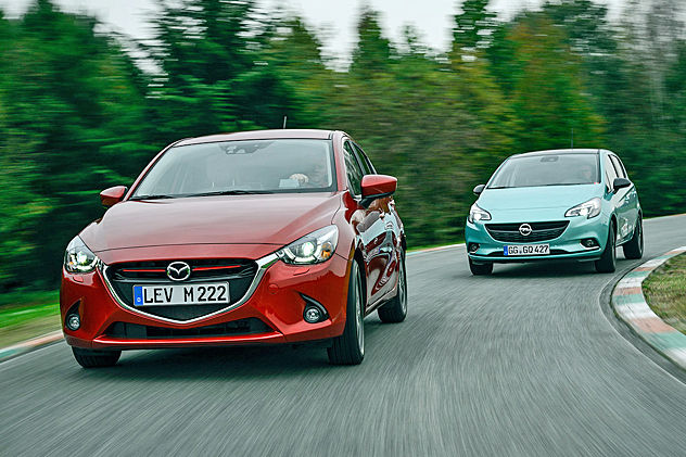 opel corsa vs mazda2 aubi