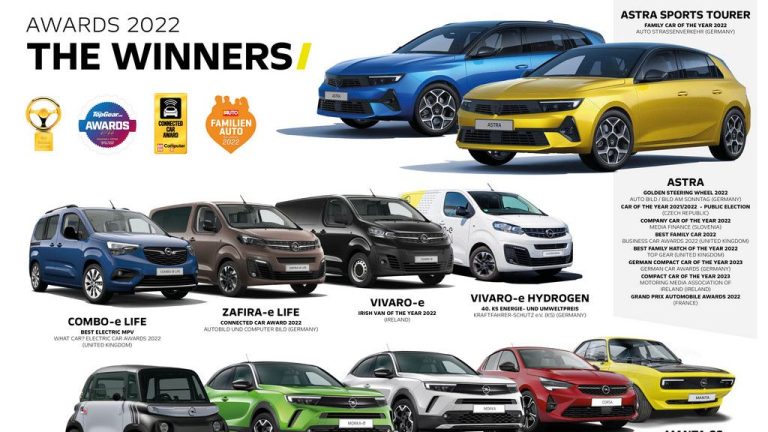 Од Златен волан до автомобил со најдобри врски: Сите награди на Opel во ’22