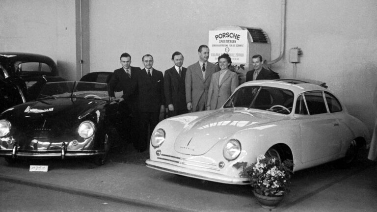 porsche салон женева 1949 година