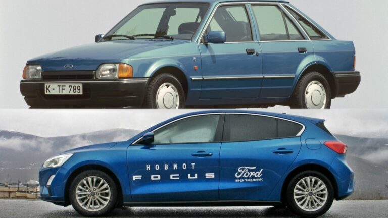 sporedba generacii ford focus i ford escort iv