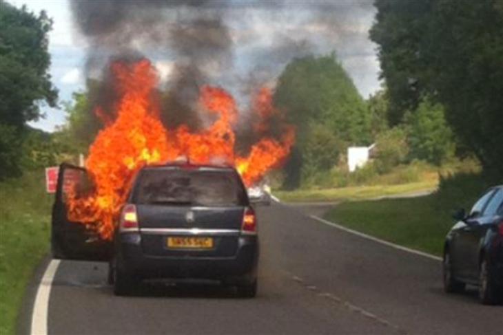 vauxhall zafira pozar