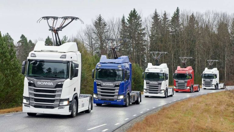 Камиони на Scania тестираат електричен погон „на жица“